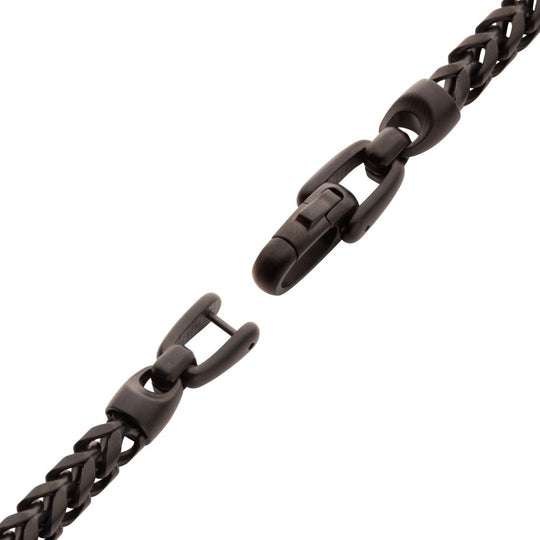 Men’s 5mm Black Stainless Steel Franco Chain Bracelet