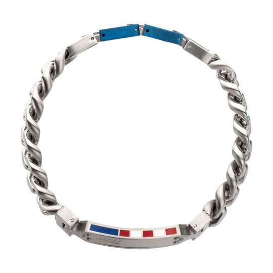 EST. 1776 Flag Profile Bracelet | 12mm Matte Stainless Steel