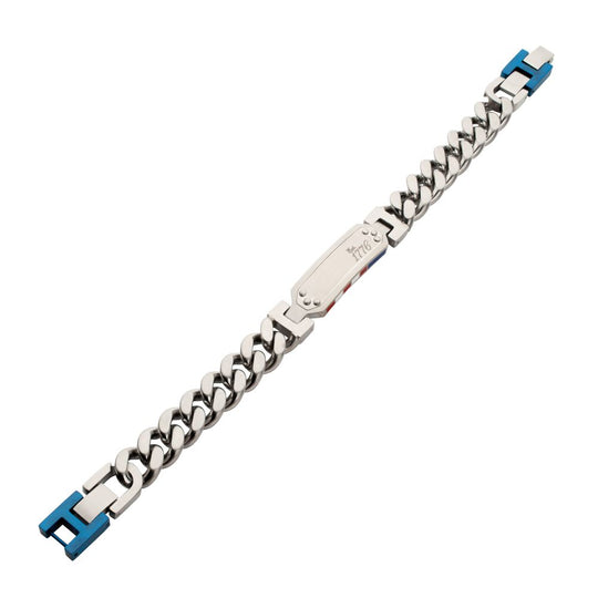 EST. 1776 Flag Profile Bracelet | 12mm Matte Stainless Steel