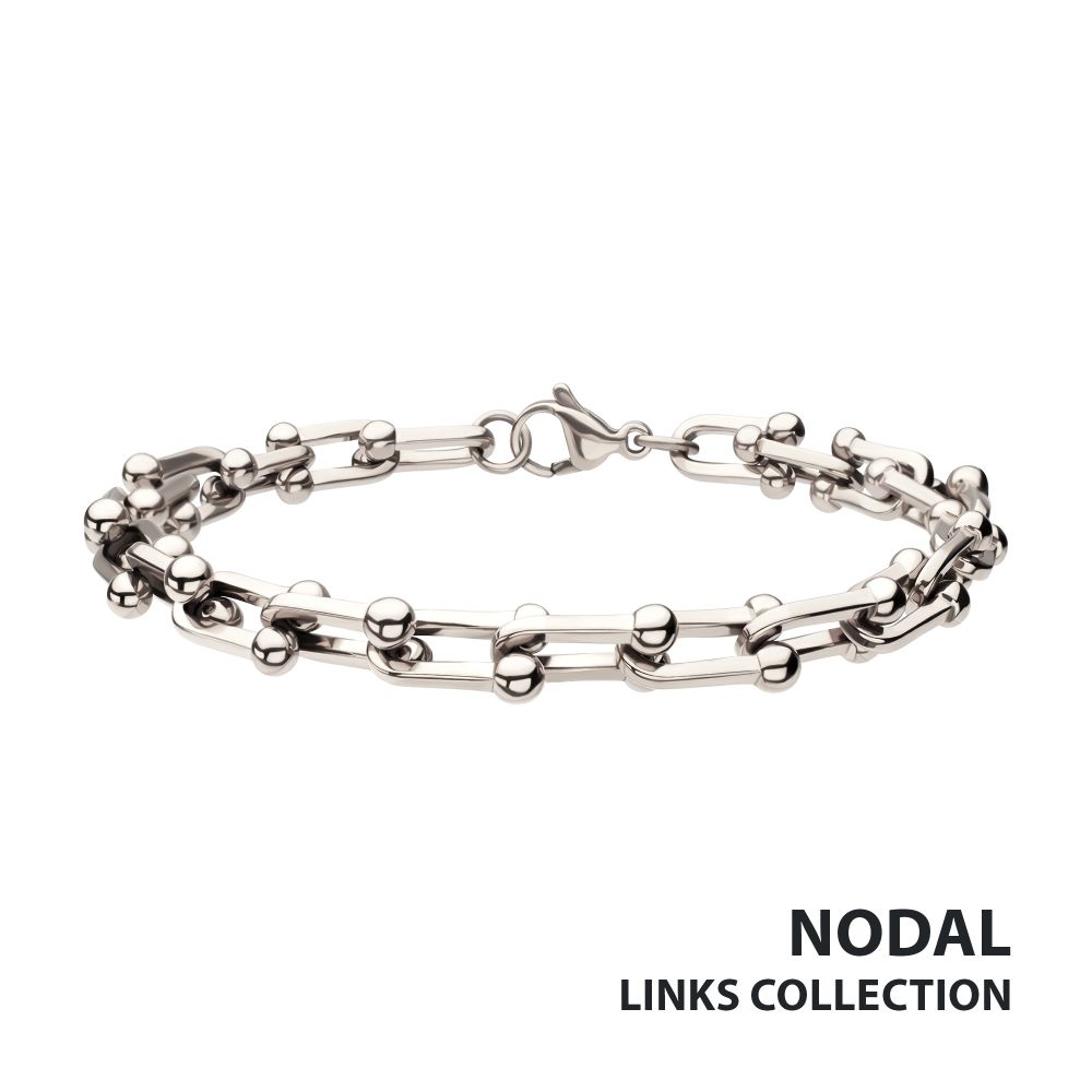 Men’s Stainless Steel Nodal Link Chain Bracelet