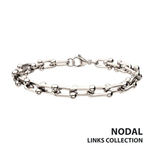 Men’s Stainless Steel Nodal Link Chain Bracelet