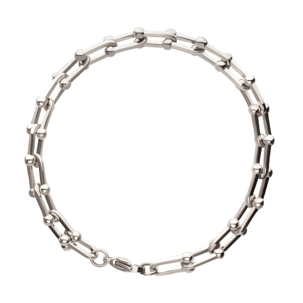 Men’s Stainless Steel Nodal Link Chain Bracelet