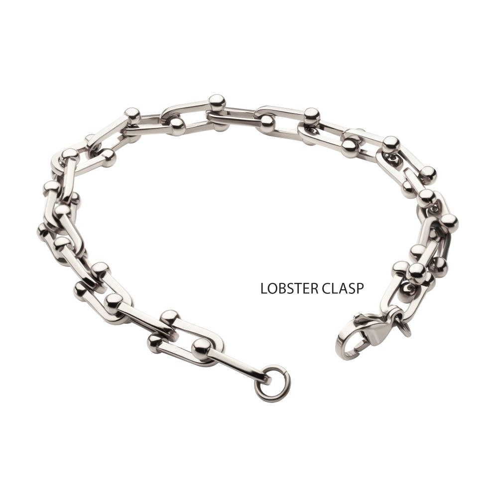 Men’s Stainless Steel Nodal Link Chain Bracelet
