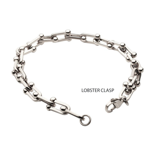 Men’s Stainless Steel Nodal Link Chain Bracelet