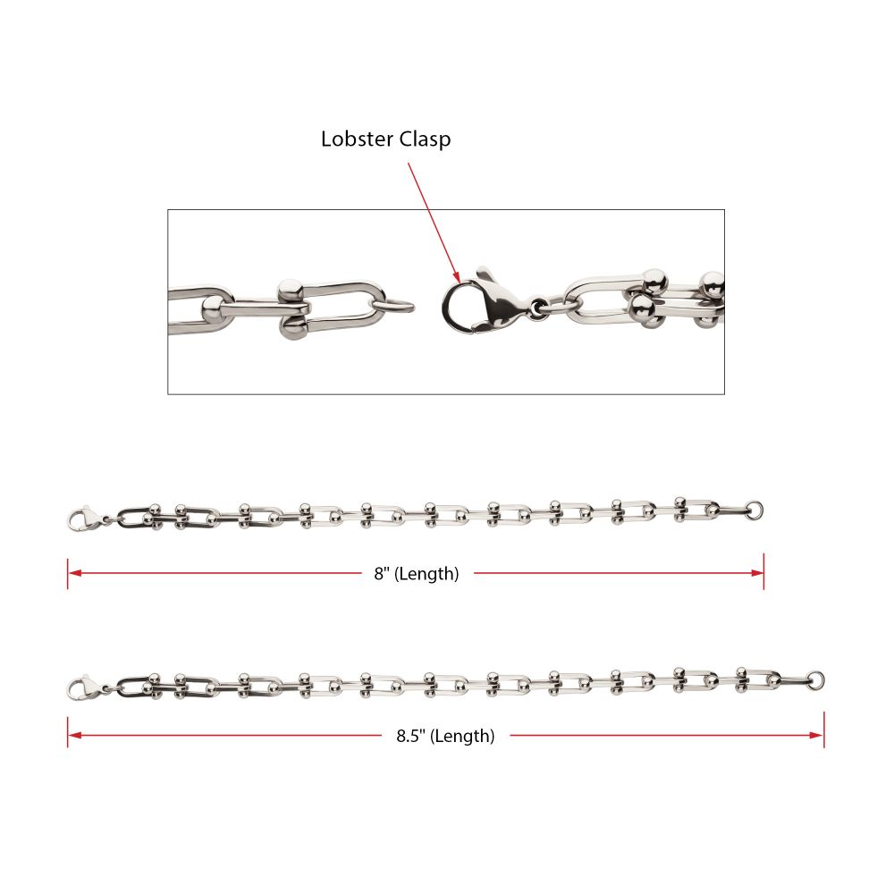 Men’s Stainless Steel Nodal Link Chain Bracelet