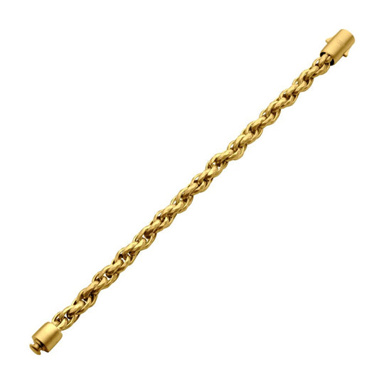 Men's 18K Gold IP Faceted Rope Bracelet