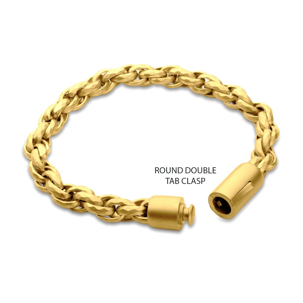 Men's 18K Gold IP Faceted Rope Bracelet
