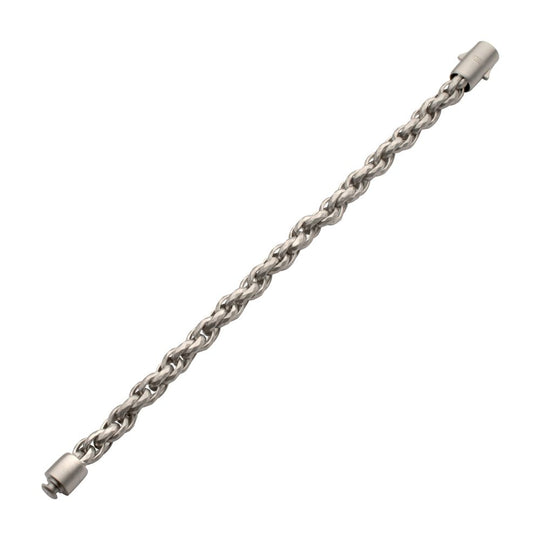 Men's 8mm Stainless Steel Faceted Rope Chain Bracelet
