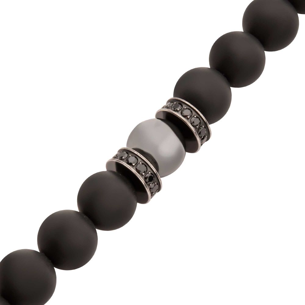 Men’s 8mm Hematite & Black Onyx Bracelet