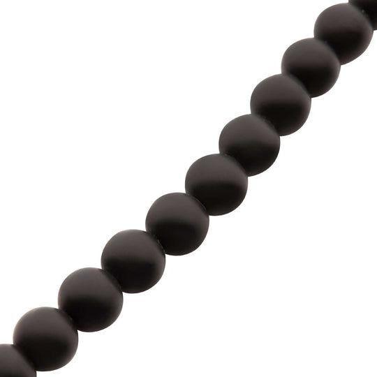 Men’s 6mm Black Onyx Stone Bead Bracelet
