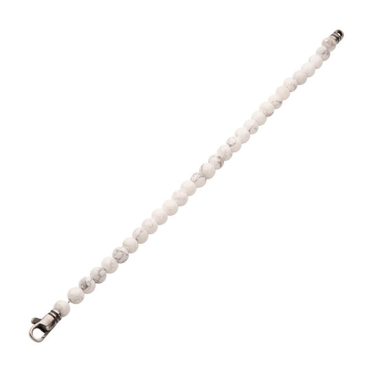 Men’s 6mm Howlite Stone Bead Bracelet