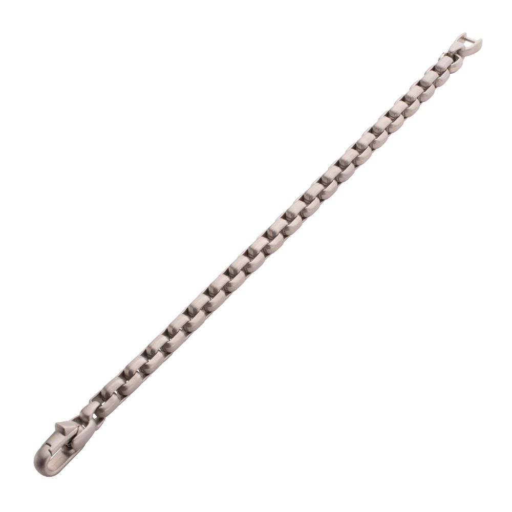 Men’s 8mm Matte Stainless Steel Box Chain Bracelet