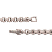 Men’s 8mm Matte Black Stainless Steel Bold Box Chain Bracelet