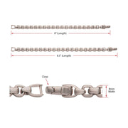 Men’s 8mm Matte Black Stainless Steel Bold Box Chain Bracelet