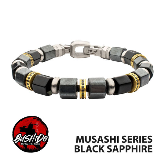 Men’s Bushido Musashi Onyx & Hematite Bracelet