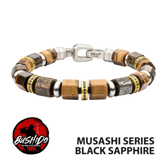 Men’s Bushido Musashi Bronzite & Tiger Eye Bracelet