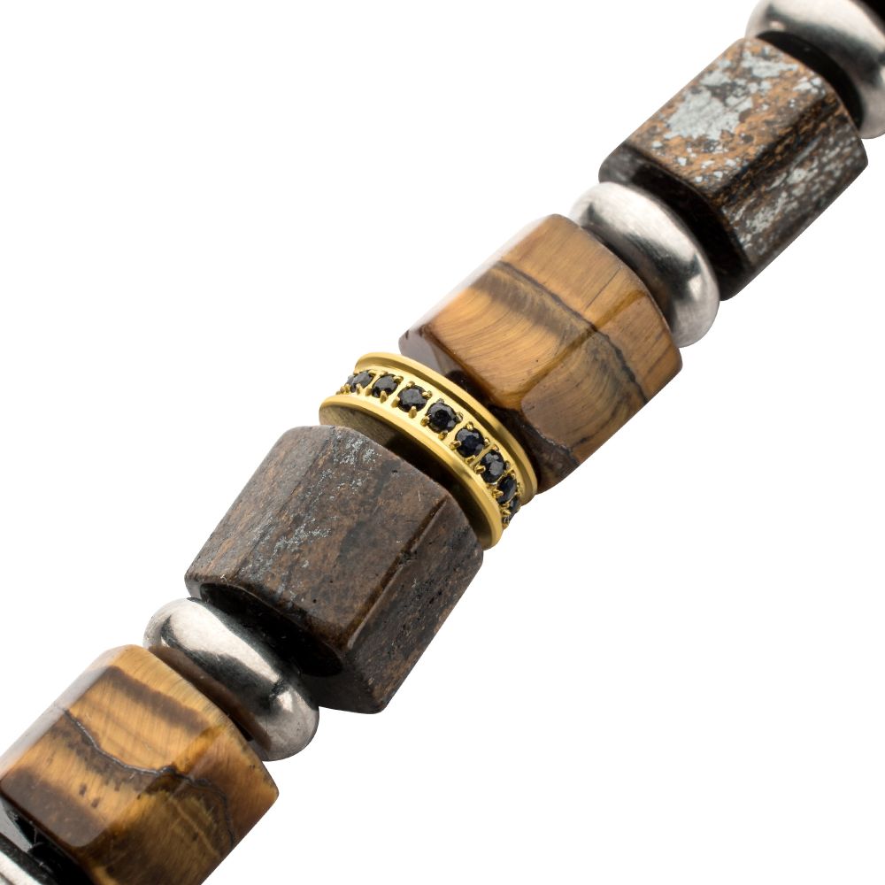 Men’s Bushido Musashi Bronzite & Tiger Eye Bracelet