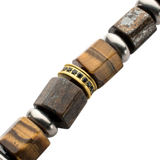 Men’s Bushido Musashi Bronzite & Tiger Eye Bracelet