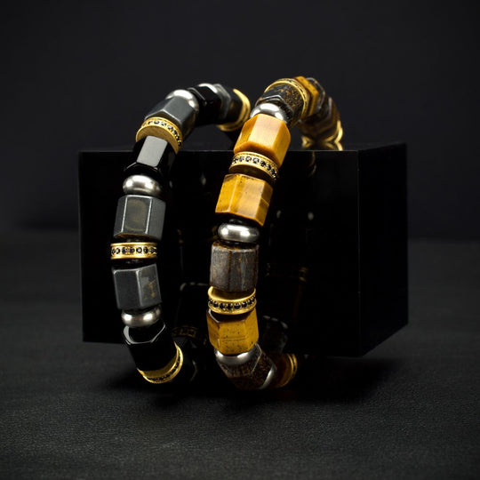 Men’s Bushido Musashi Bronzite & Tiger Eye Bracelet
