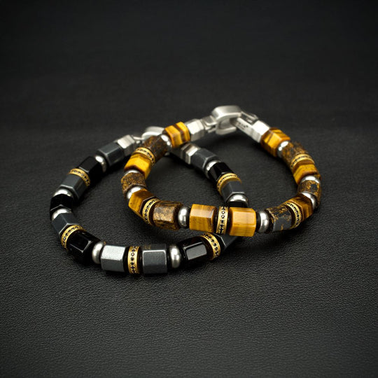 Men’s Bushido Musashi Bronzite & Tiger Eye Bracelet