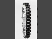 Men’s 12mm Matte Black Cuban Bracelet with CNC-Set Black Spinel & Double Tab Box Clasp