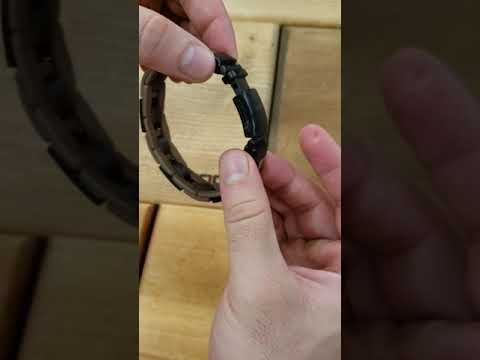 Men’s 12mm Matte Black Cuban Bracelet with CNC-Set Black Spinel & Double Tab Box Clasp