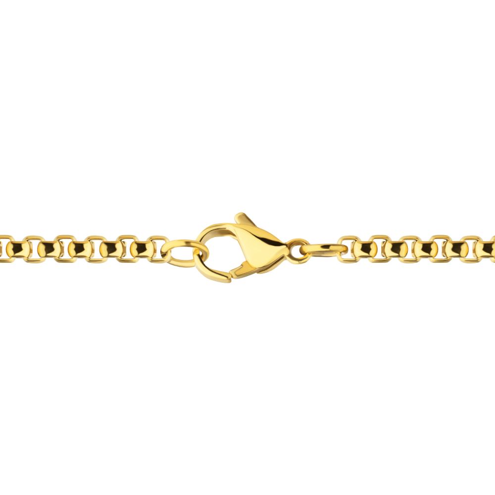 Men's 18K Gold IP Zebra Cross Pendant with Lab Diamond