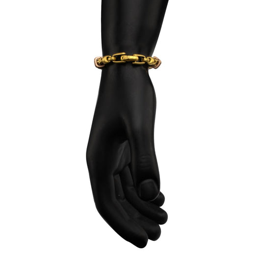 IRONWORKS Chevron Franco Bracelet – Black Sapphire & Rose Gold IP
