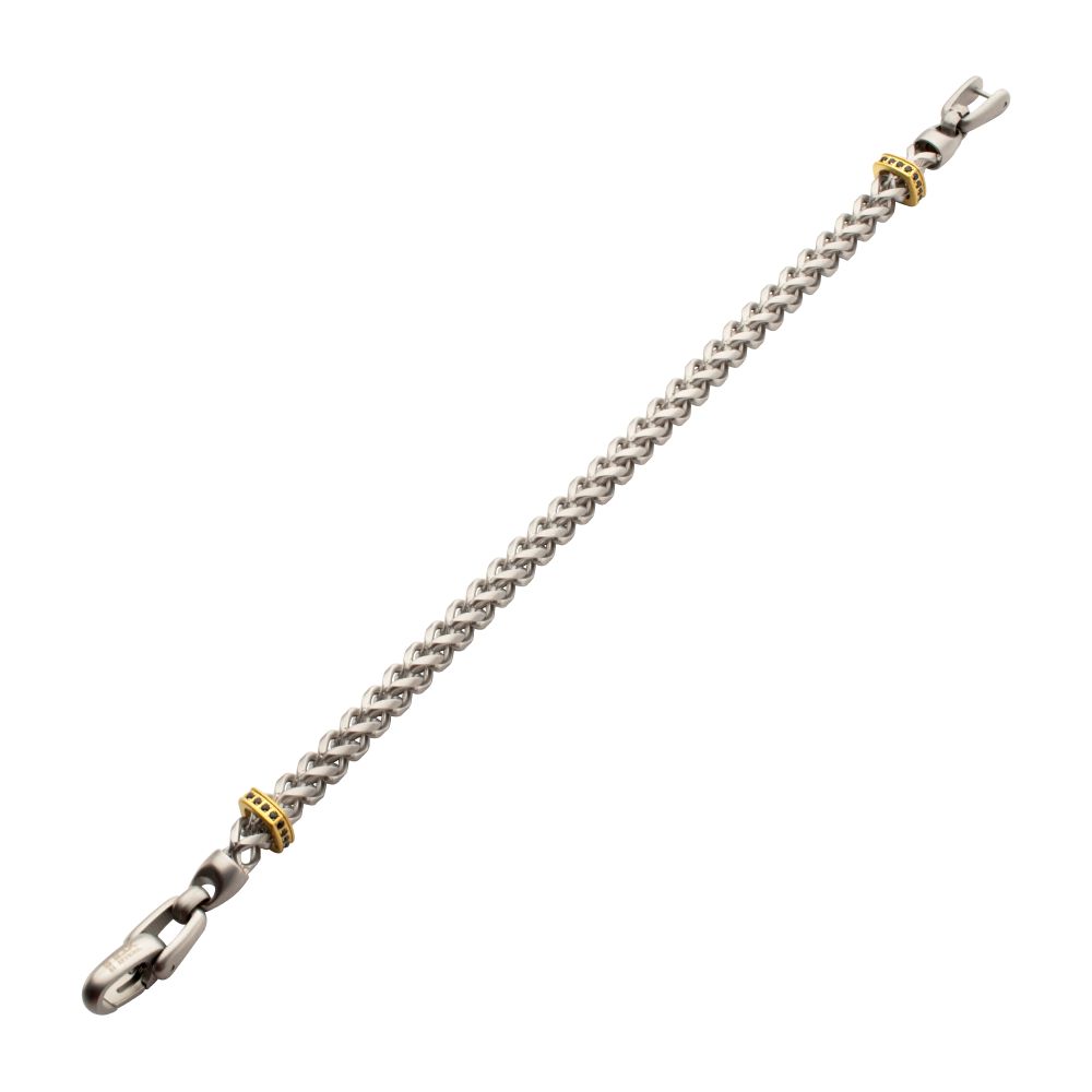Men's IRONWORKS Chevron Franco Bracelet – Black Sapphire