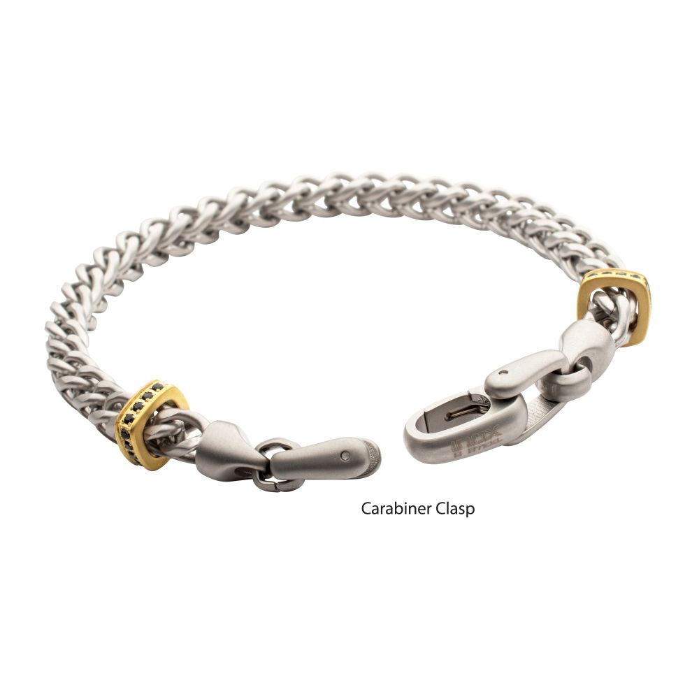 Men's IRONWORKS Chevron Franco Bracelet – Black Sapphire