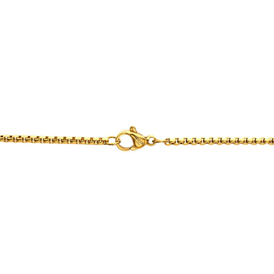 Men's White Sapphire 18K Gold Cross Pendant