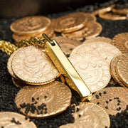 18Kt Gold IP Tungsten Carbide Monolith Engravable Pendant