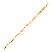 Gold Plated Figaro Chain Bracelet with a lobster closure