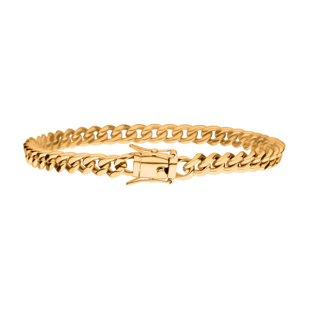 Link and Chain - 6mm 18K Gold Plated Miami Cuban Chain Bracelet