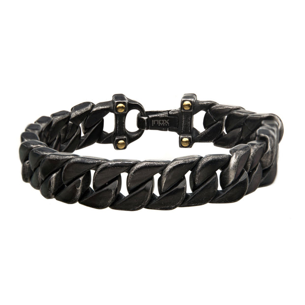 Men's gunmetal curb chain braceletMen's Gunmetal Chunky Curb Chain Link Bracelet