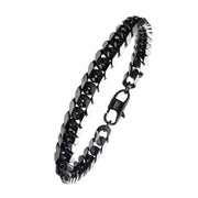 Stainless Steel Black Plated 8mm Diamond Curb Chain