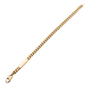 Link and Chain - 18K Gold IP Engravable ID Block with Franco Chain Bracelet