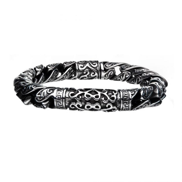 Men's Steel Oxidized Gothic Bracelet