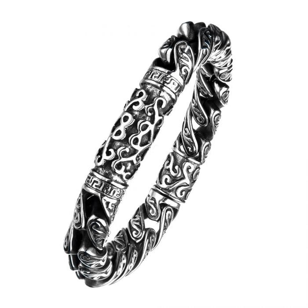 Men's Steel Oxidized Gothic Bracelet