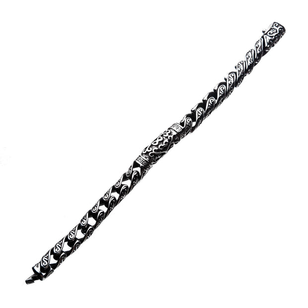 Men's Steel Oxidized Gothic Bracelet