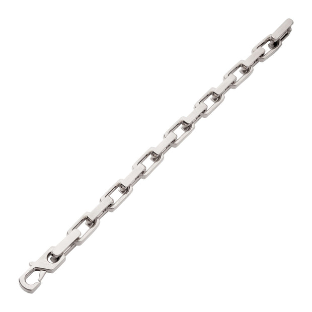 10mm High Polished Finish Stainless Steel Heavy Flat Square Link Bracelet
