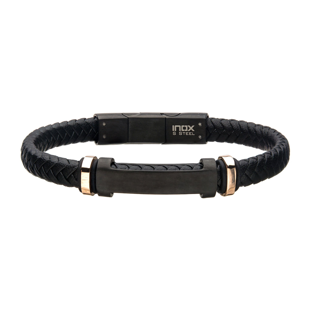 Charlie Man | Stainless Steel, Black IP & Rose Gold IP Reversible Bracelet