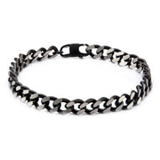 Men's Black Plated Diamond Cut Chain Bracelet