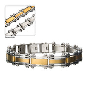 Reversible - Steel and Gold Plated Reversible Bracelet