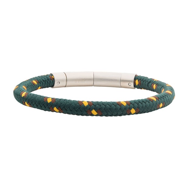 6mm Green, Brown and Yellow Nylon Cord Bracelet