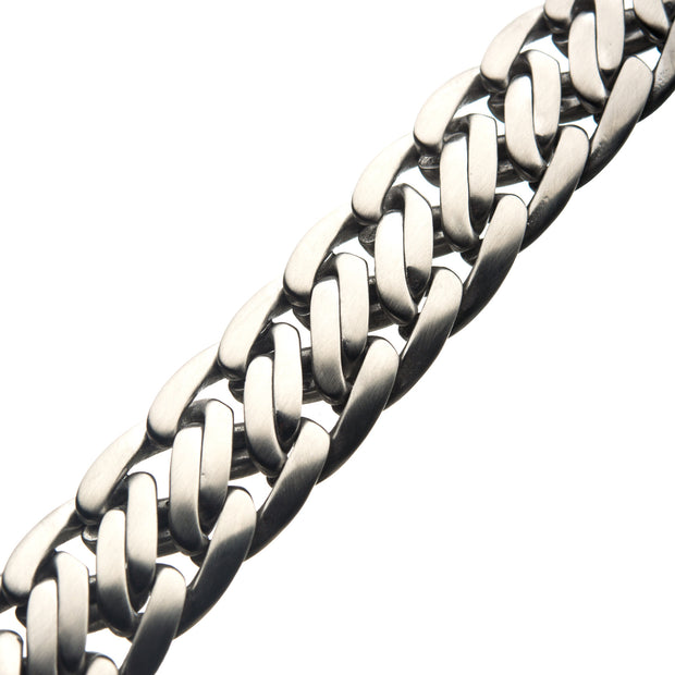 Men's Matte Stainless Steel Double Helix Chain Bracelet