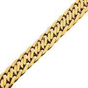 Men's Stainless Steel Gold Plated Double Helix Chain Bracelet