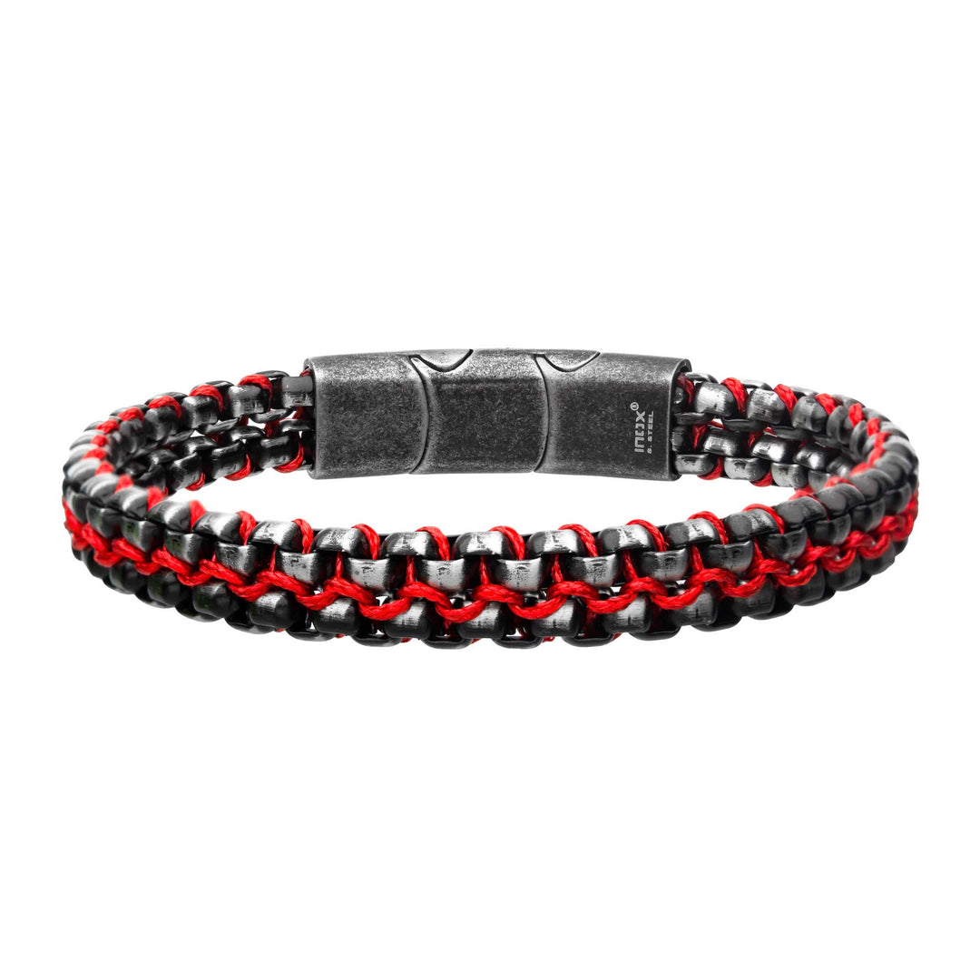 Charlie Man | Men's Stainless Steel and Red Foxtail Link