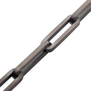 Gun Metal IP Steel Paperclip Link Chain Bracelet