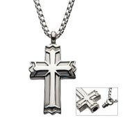 Men's Stainless Steel Stash Gothic Cross Pendant